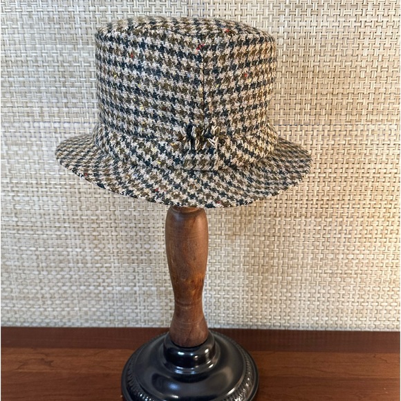 🌟3xHP🌟VTG 1960s-70s David Hanna & Sons New Wool Houndstooth Bucket Hat Ireland - Picture 2 of 9
